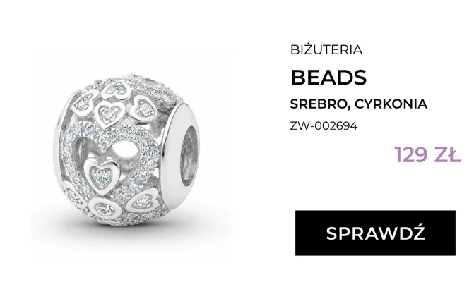 Zawieszka Beads Briju srebro cyrkonia promocja w Briju