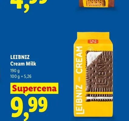 Ciasteczka Cream Milk Leibniz promocja w Lidl