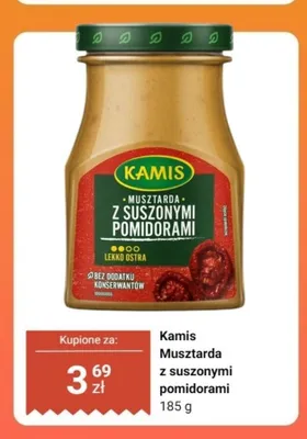 Musztarda Kamis z suszonymi pomidorami promocja w Dino