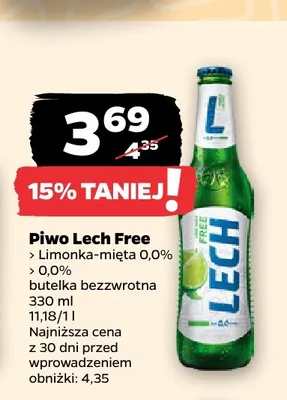 Piwo bezalkoholowe Lech Limonka-mięta promocja w Netto