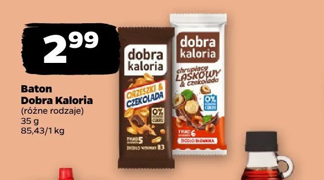 Baton Dobra Kaloria orzeszki & czekolada promocja w Netto