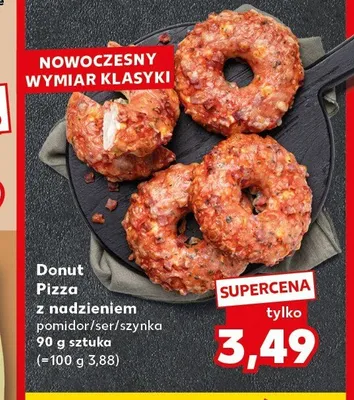 Donut Pizza z nadzieniem pomidor/ser/szynka promocja w Kaufland