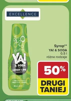 Syrop YA! & Soda cytryna i limonka promocja w Carrefour Market