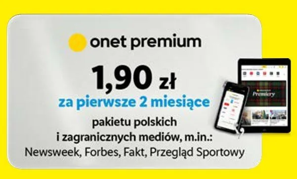 Subskrypcja Onet Premium promocja w Lidl