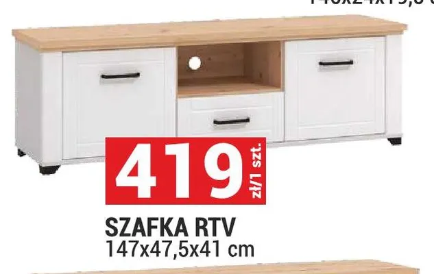 Szafka RTV 147x47,5x41cm promocja w Merkury Market