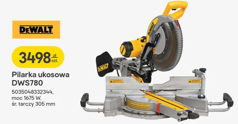 Pilarka ukosowa DWS780 promocja w Castorama
