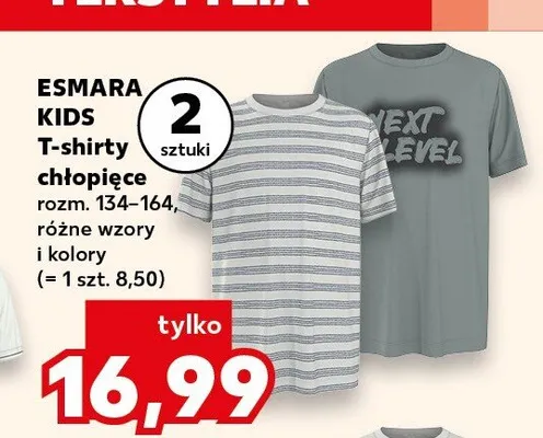 T-shirty chłopięce Esmara Kids 2-pak promocja w Kaufland