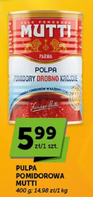 Pulpa pomidorowa Mutti Polpa promocja w Groszek