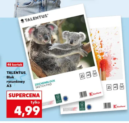 Blok rysunkowy A3 Talentus promocja w Kaufland