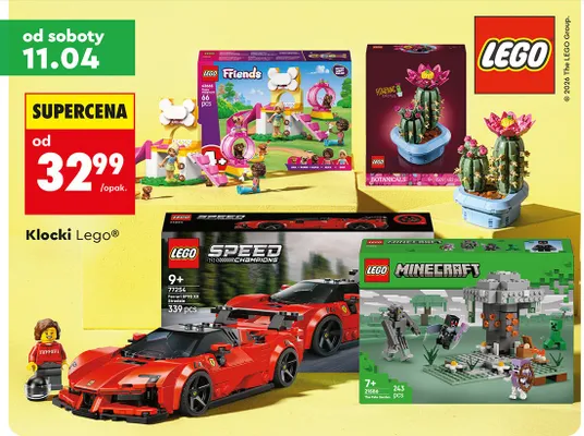 Klocki Lego różne zestawy (Friends, Botanicals, Speed Champions, Minecraft) promocja w Biedronka