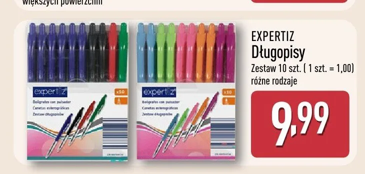 Długopisy Expertiz 10-pak promocja w Aldi