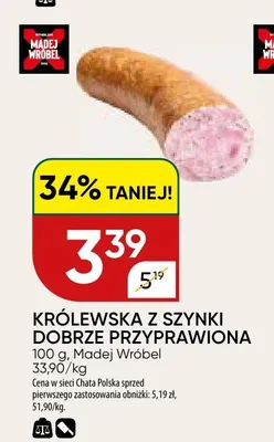 Królewska z szynki dobrze przyprawiona promocja w Chata Polska
