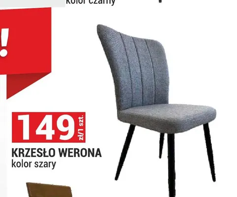 Krzesło Werona kolor szary promocja w Merkury Market