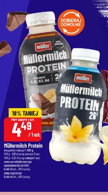 Napój mleczny Müller Müllermilch Protein o smaku waniliowym promocja w POLOmarket