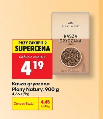 Kasza gryczana Plony Natury promocja w Biedronka