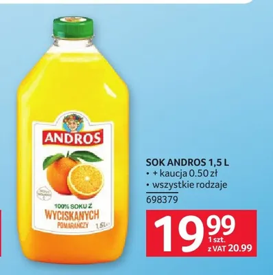Sok Andros promocja w Selgros