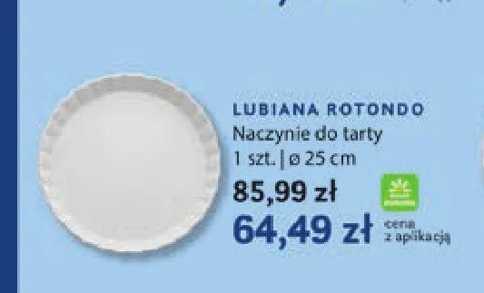 Naczynie do tarty Lubiana Rotondo 25 cm promocja w Stokrotka