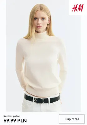 Sweter z golfem H & M promocja w H&M