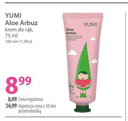 Krem do rąk Aloe Arbuz Yumi promocja w Hebe