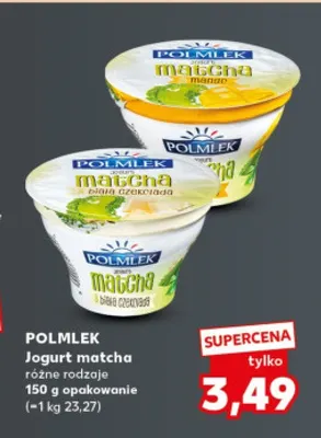 Jogurt matcha Polmlek promocja w Kaufland