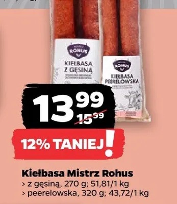 Kiełbasa peerelowska Mistrz Rohus promocja w Netto