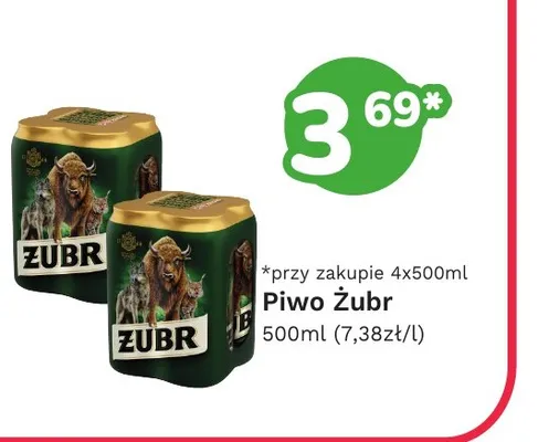 Piwo Żubr 4-pak promocja w Limonka