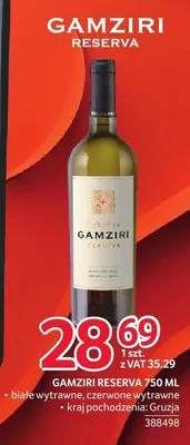 Wino Gamziri Reserva 750 ml promocja w Selgros