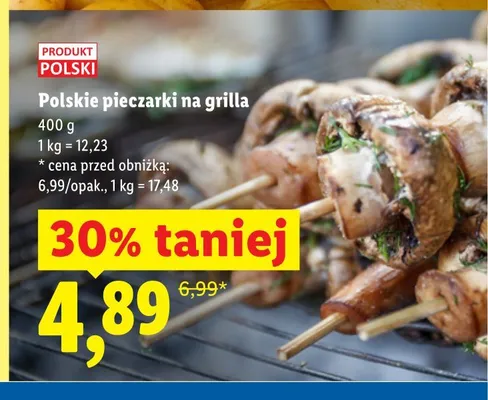 Pieczarki na grilla polskie promocja w Lidl