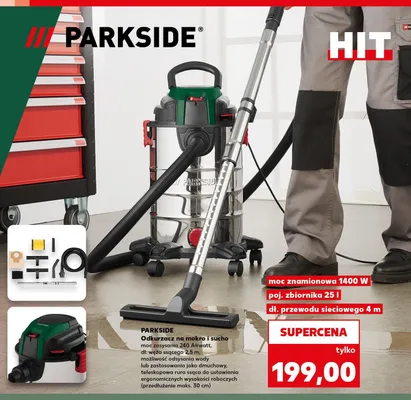 Odkurzacz na mokro i sucho Parkside promocja w Kaufland