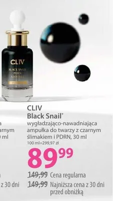 Black Snail wygładzająco-nawadniająca ampułka do twarzy z czarnym ślimakiem i PDRN promocja w Hebe