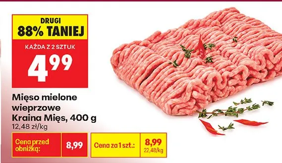 Mięso mielone wieprzowe promocja w Biedronka