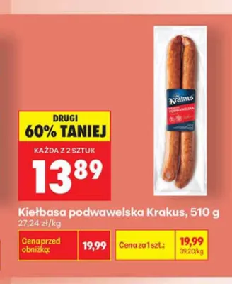Kiełbasa podwawelska Krakus promocja w Biedronka