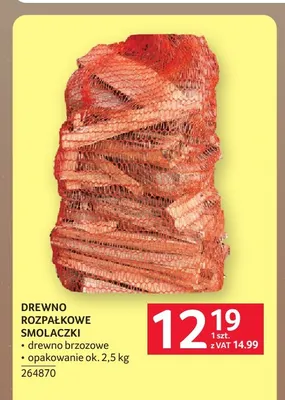 Drewno rozpałkowe brzozowe Smolaczki promocja w Selgros