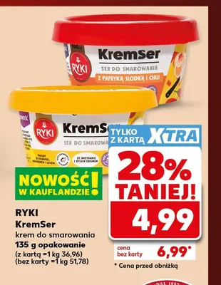 KremSer krem do smarowania z papryką słodką i chili Ryki promocja w Kaufland