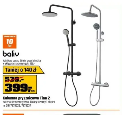 Kolumna prysznicowa Tina 2 Baliv promocja w OBI