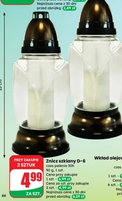 Znicz szklany D-6 promocja w Dino