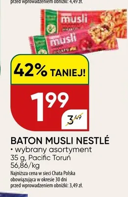 Baton musli wybrany asortyment promocja w Chata Polska