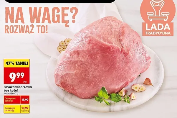Szynka wieprzowa bez kości promocja w Biedronka