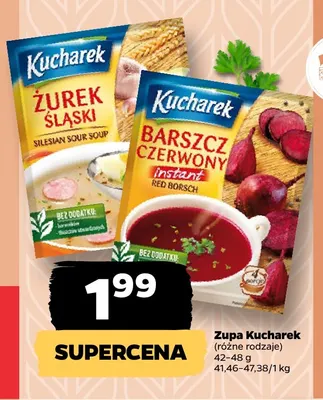 Zupa Kucharek różne rodzaje promocja w Netto