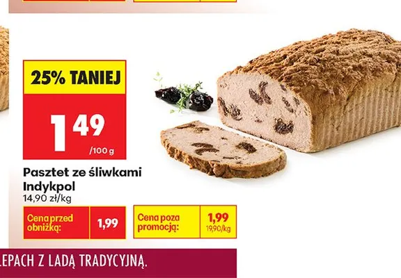 Pasztet ze śliwkami Indykpol promocja w Biedronka