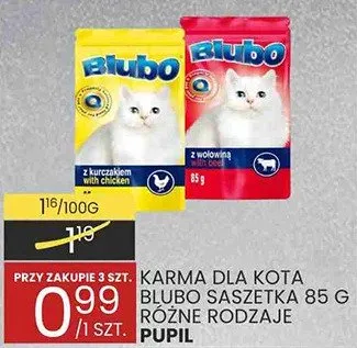 Karma dla kota saszetka różne rodzaje Pupil promocja w Wafelek