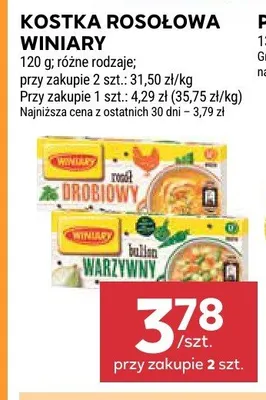 Bulion warzywny w kostkach Winiary promocja w Stokrotka