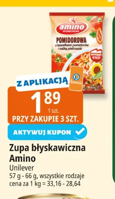 Zupa błyskawiczna Amino promocja w Leclerc