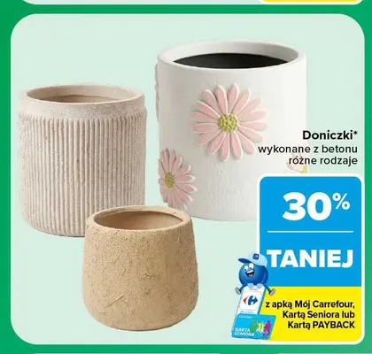 Doniczka z betonu promocja w Carrefour