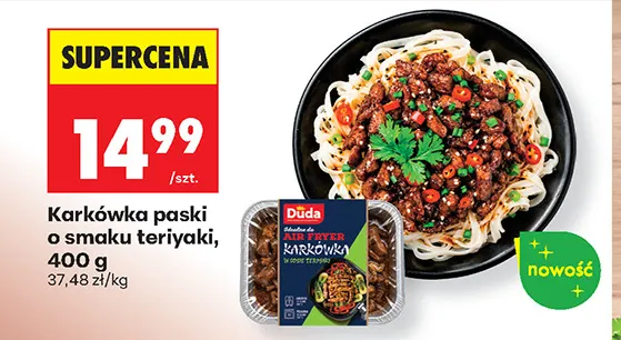 Karkówka paski o smaku teriyaki Duda promocja w Biedronka