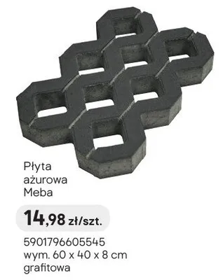 Płyta azurowa Meba grafitowa promocja w Castorama