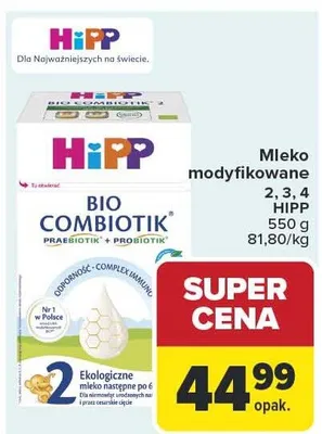 Mleko modyfikowane 2, 3, 4 BIO COMBIOTIK promocja w Carrefour