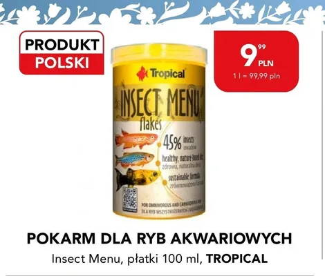 Pokarm dla ryb akwariowych Tropical Insect Menu płatki promocja w Aquael zoo