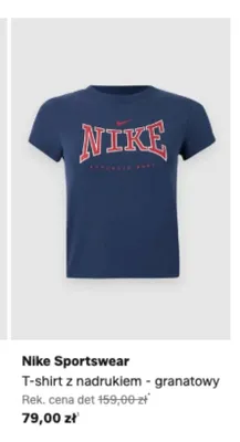 T-shirt z nadrukiem Nike Sportswear granatowy promocja w Lounge by Zalando
