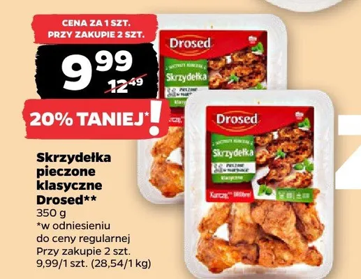 Skrzydełka pieczone bezglutenowe Drosed promocja w Netto